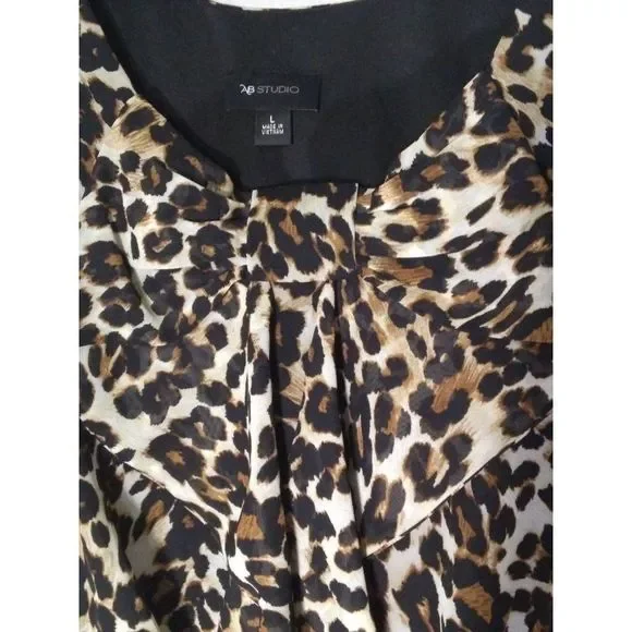 AB Studio Women's Leopard Sleeveless Dress - Picture 2 of 4